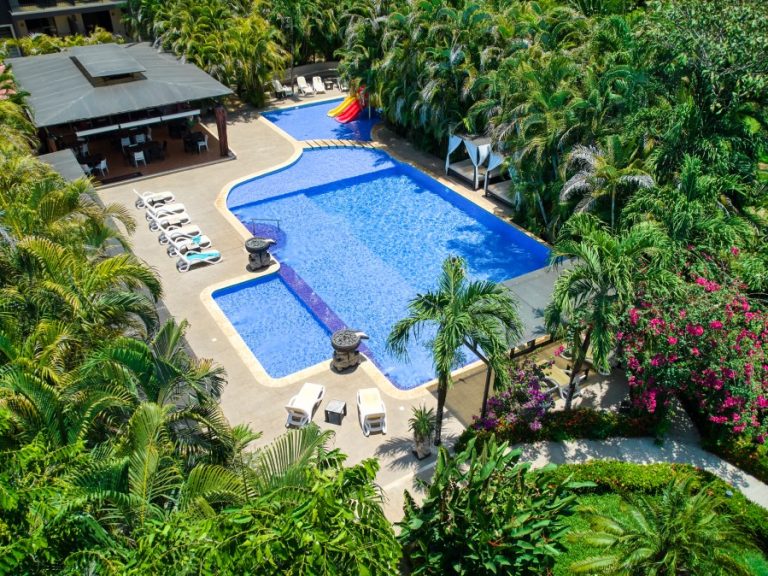 Boutique Hotel Aerial of Pool